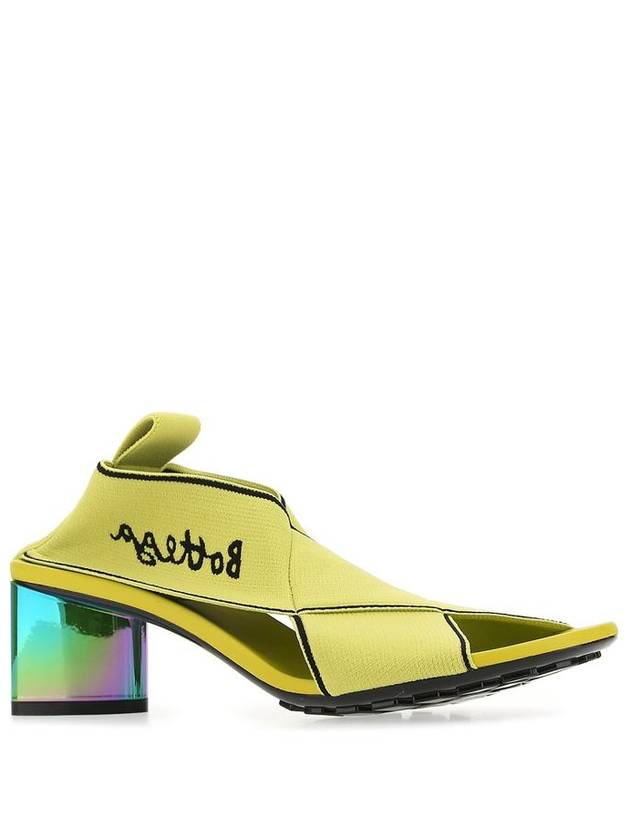 Bottega Veneta Flex Logo Band Sandals Heel Kiwi