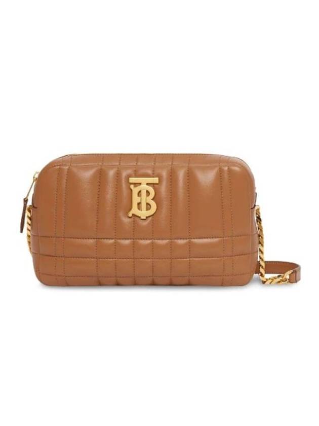 Burberry Lola Quilted Camera Shoulder Bag Tan
