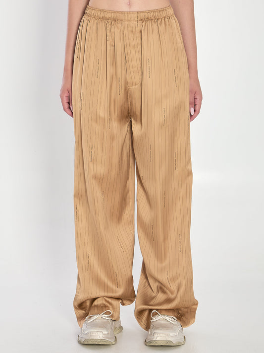 BALENCIAGA Relaxed Fit Satin Trousers - Size 34