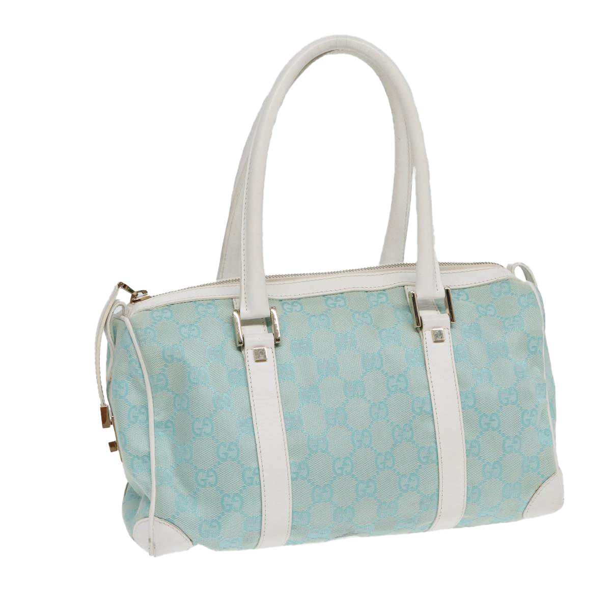 GUCCI GG Canvas Hand Bag Peppermint Gold 000 0851  85472