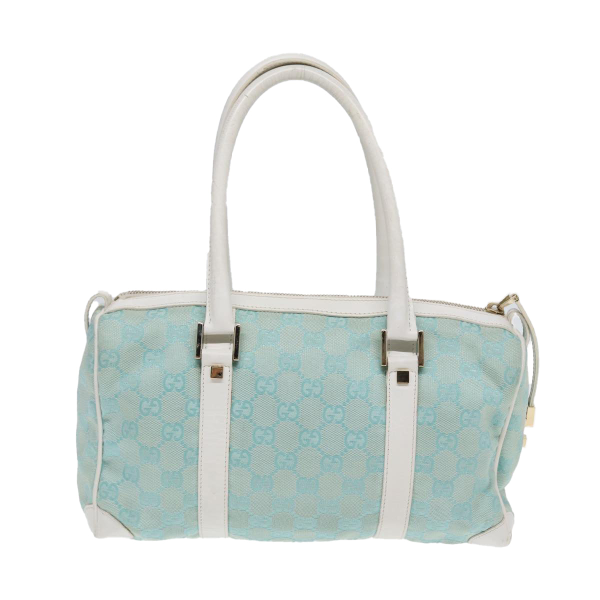 GUCCI GG Canvas Hand Bag Peppermint Gold 000 0851  85472