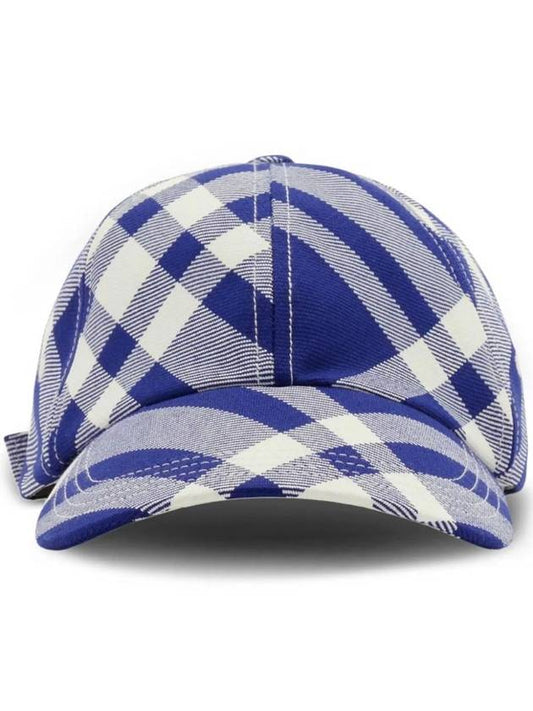 Burberry Check Ball Cap Blue