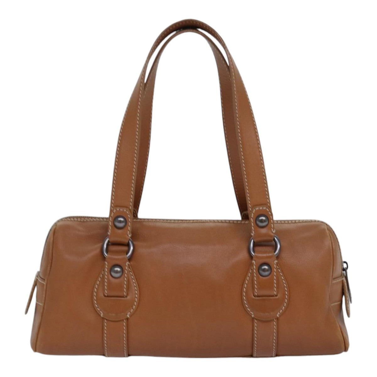 CELINE Shoulder Bag Leather Brown  85851