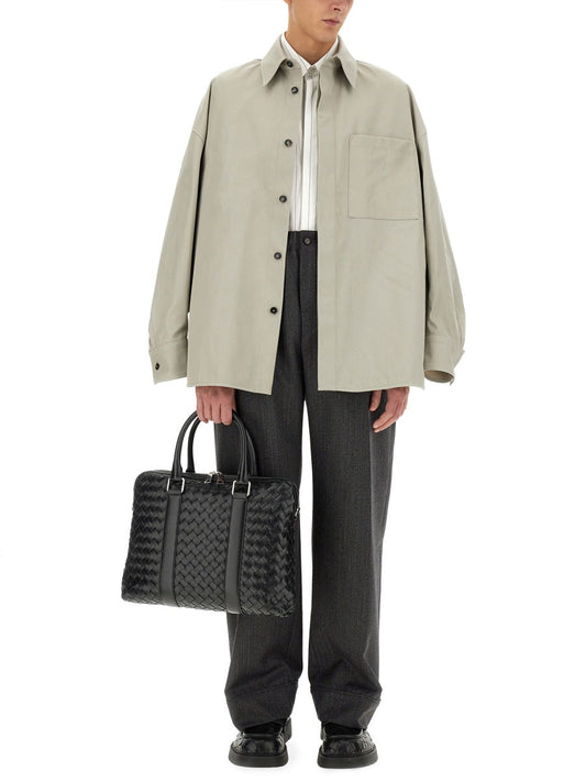 Bottega Veneta Men Cotton Twill Over Shirt