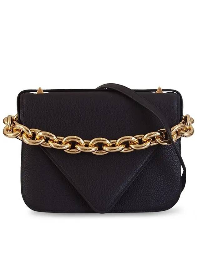 Bottega Veneta Mount Chain Envelope Small Shoulder Bag Black