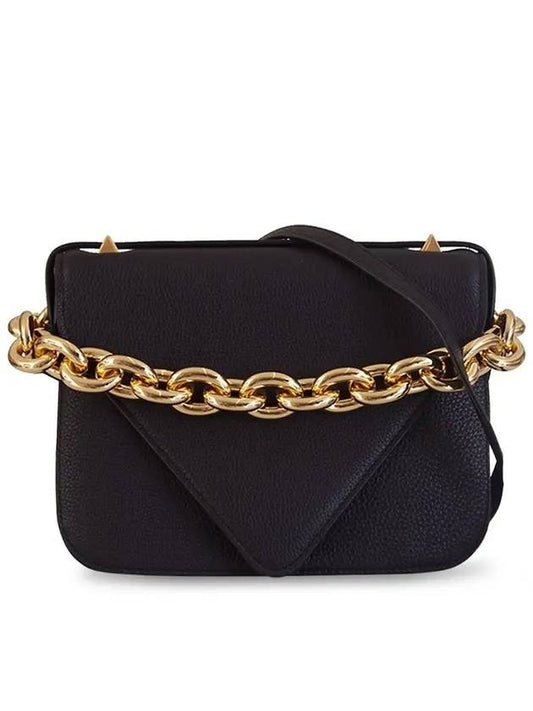 Bottega Veneta Mount Chain Envelope Small Shoulder Bag Black
