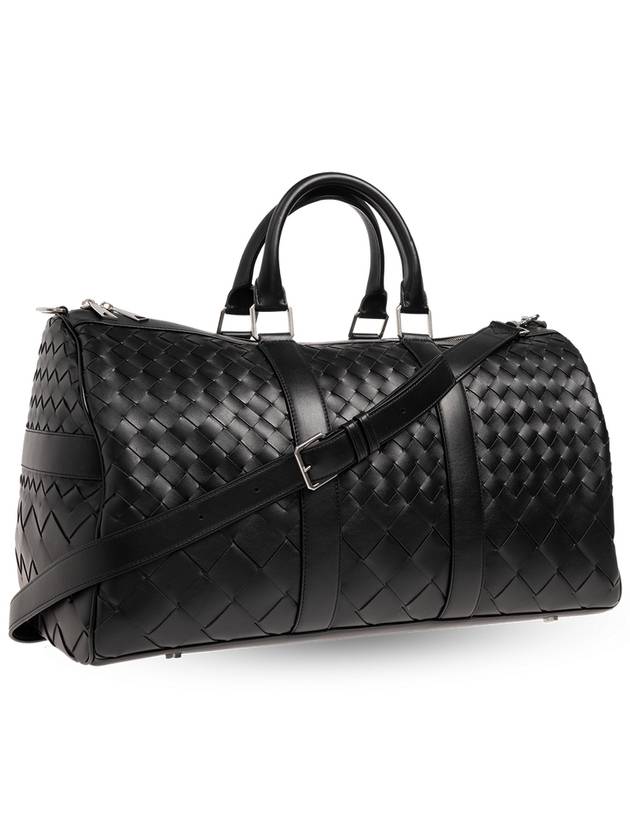 Bottega Veneta Bottega Veneta Duffel Bag With Intrecciato Weave, Men's, Black