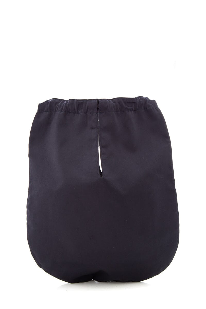 Chanel Black Satin & Pearl Stud Detail Handbag