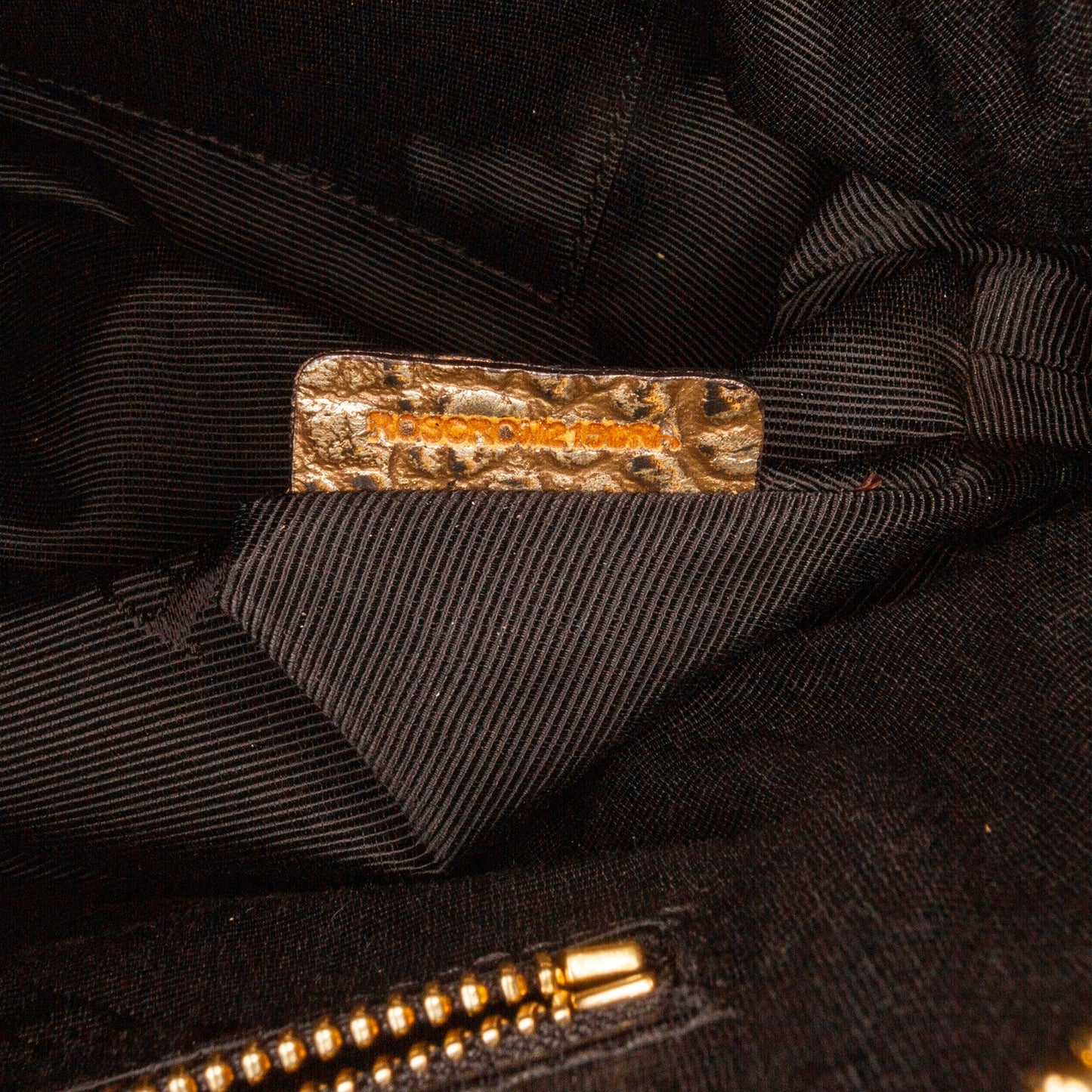 Brown Burberry Embossed Leather Orchard Handle Bag