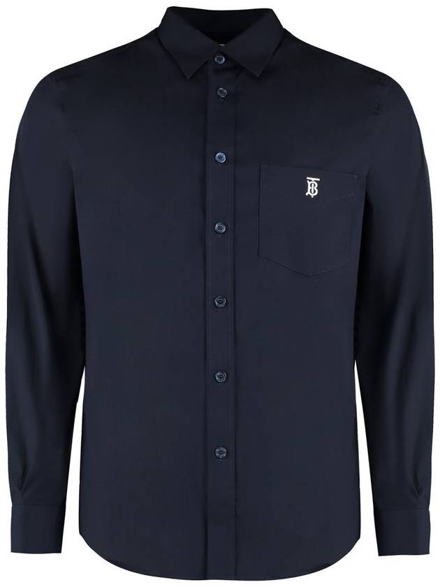 Burberry Monogram Motif Technical Cotton Long-Sleeve Shirt