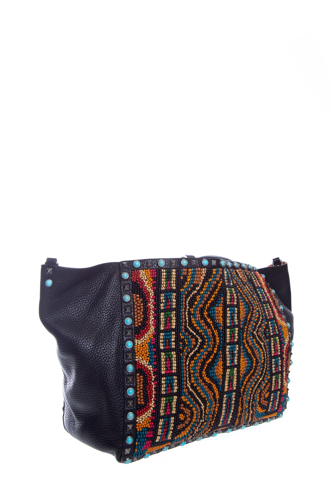 Valentino Multicolor Beaded Leather Rockstud Tote