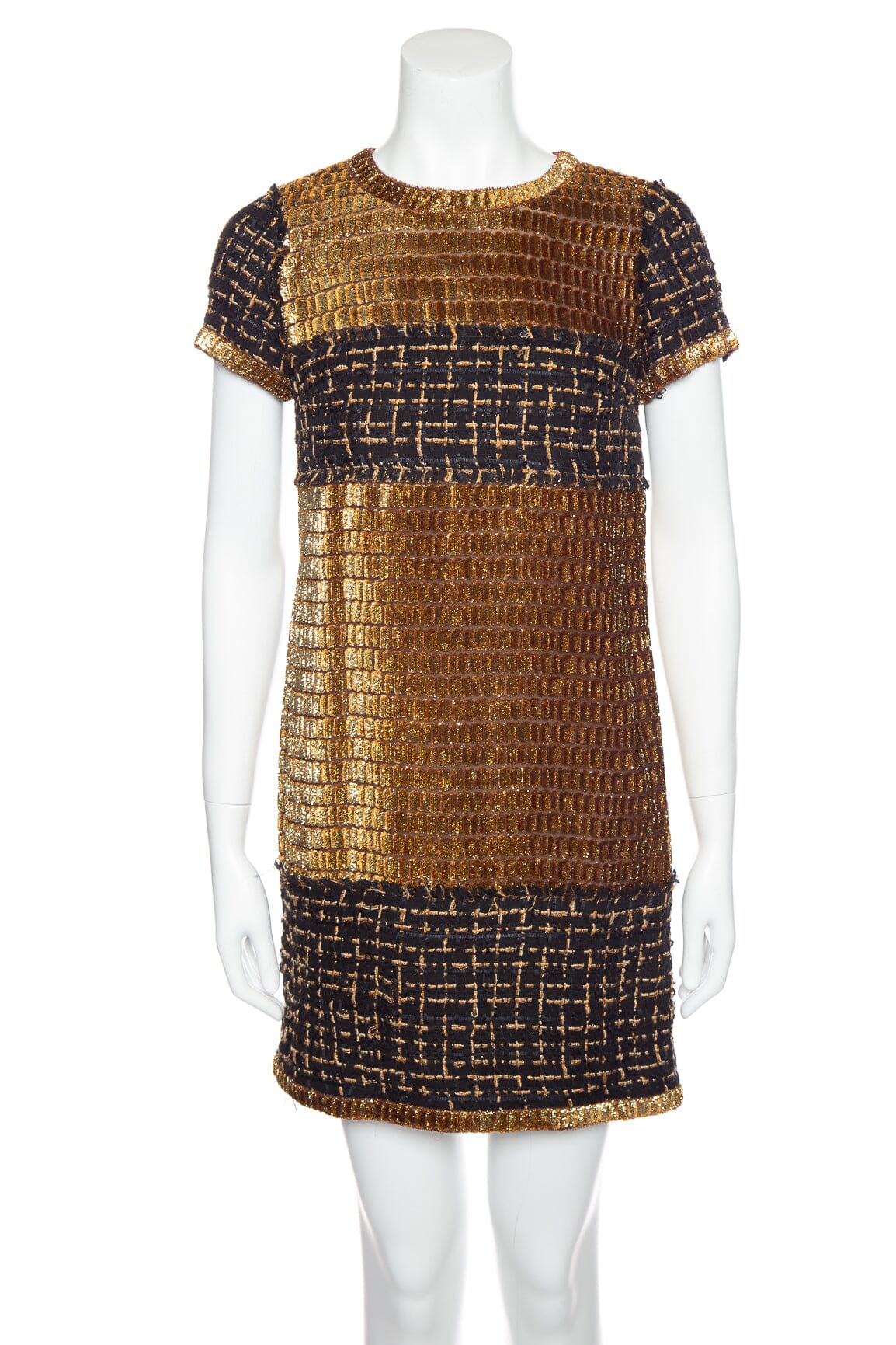 Chanel Black and Gold 2011 Resort Runway Dress SZ 38