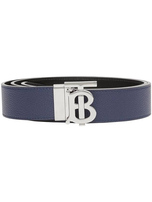 Burberry Reversible Monogram Leather Belt Navy
