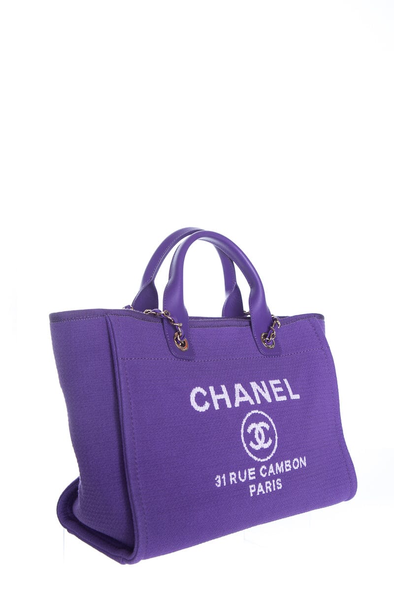 Chanel Small Purple Deauville MM Tote