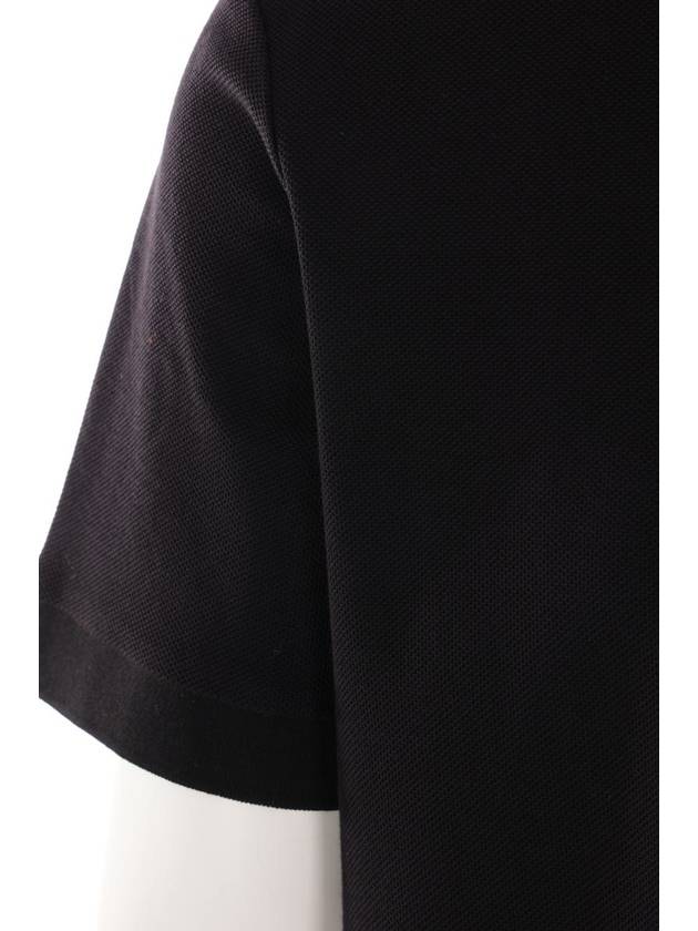 Burberry Men's Monogram Logo Short Sleeve Polo Shirt Black