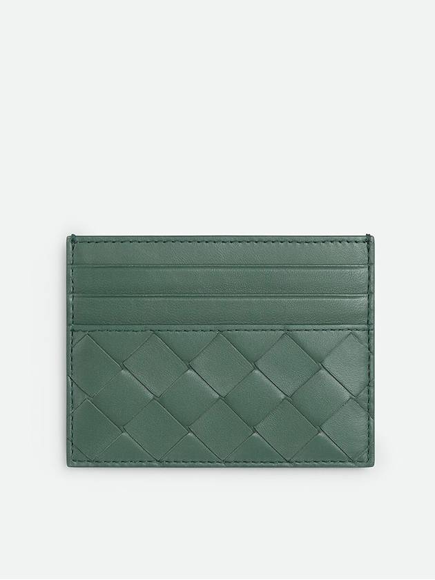 Bottega Veneta Intrecciato Leather Card Wallet Aloe