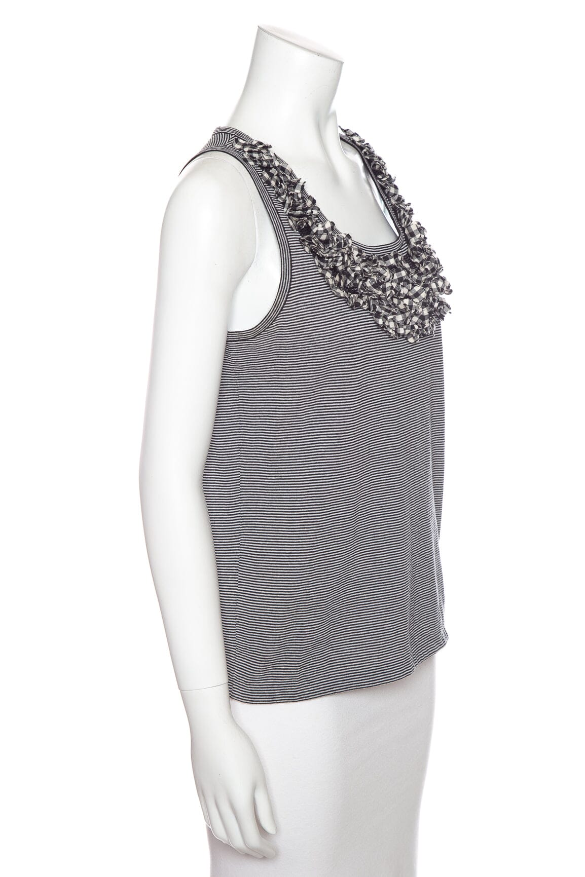 Chanel Black and White Stripe Tank SZ 38