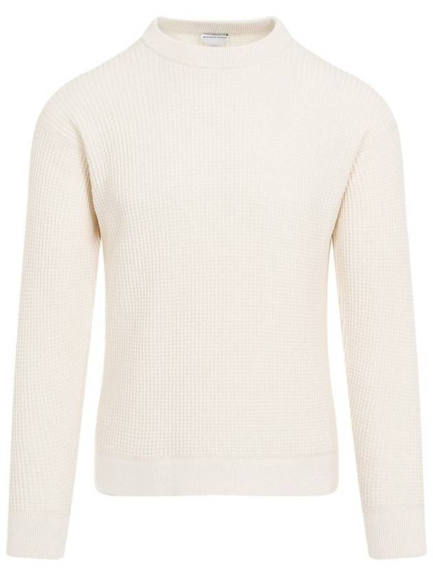Bottega Veneta H71 793753v3ku0 9300 Men's Pullover Knit Cardigan Sweater Jumper Zip-up Logo Cardigan MAN OFF WHITE KNITWEAR