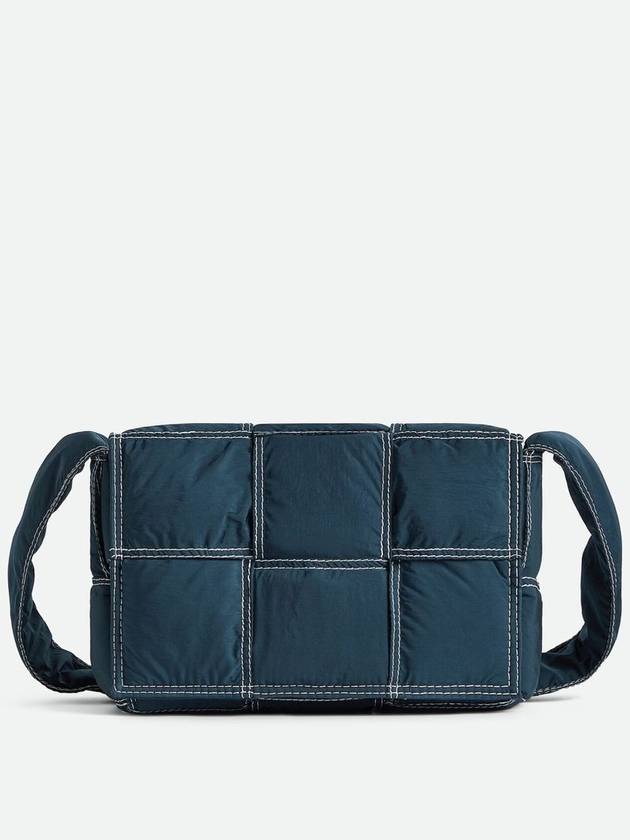Bottega Veneta Small padded tech cassette crossbody bag deep blue white