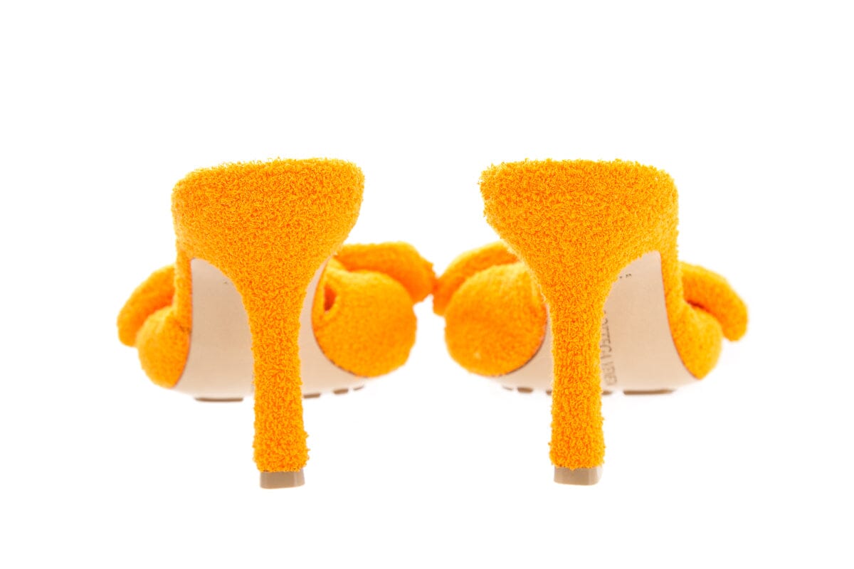 Bottega Veneta Orange Terry Cloth Bow Heels SZ 36