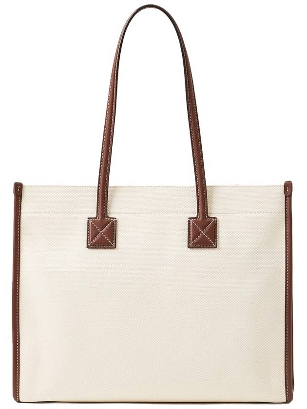 Burberry Freya Small Canvas Leather Tote Bag Natural Tan