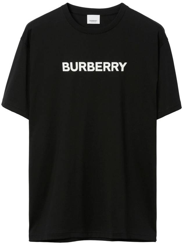 Burberry Logo Print Cotton Short Sleeve T-Shirt Black