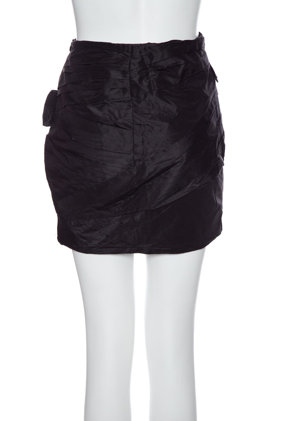 Valentino Black Taffeta Mini Skirt SZ XS
