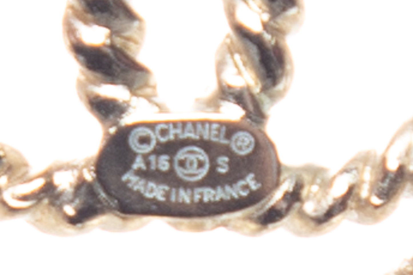 Chanel 2016 Gold CC Chain Drop Earrings
