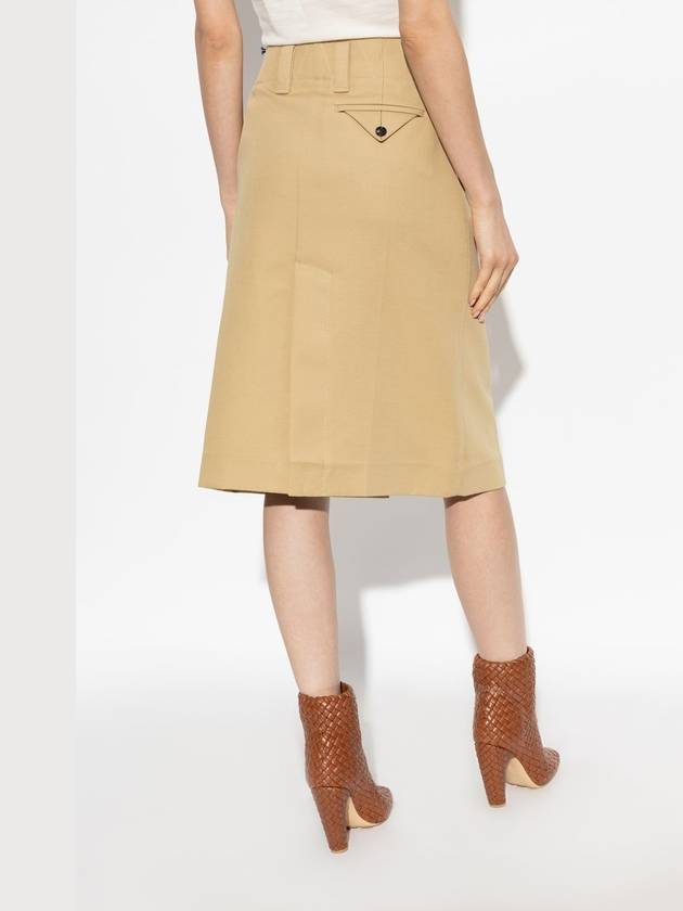 Bottega Veneta Pocket H-Line Skirt Beige