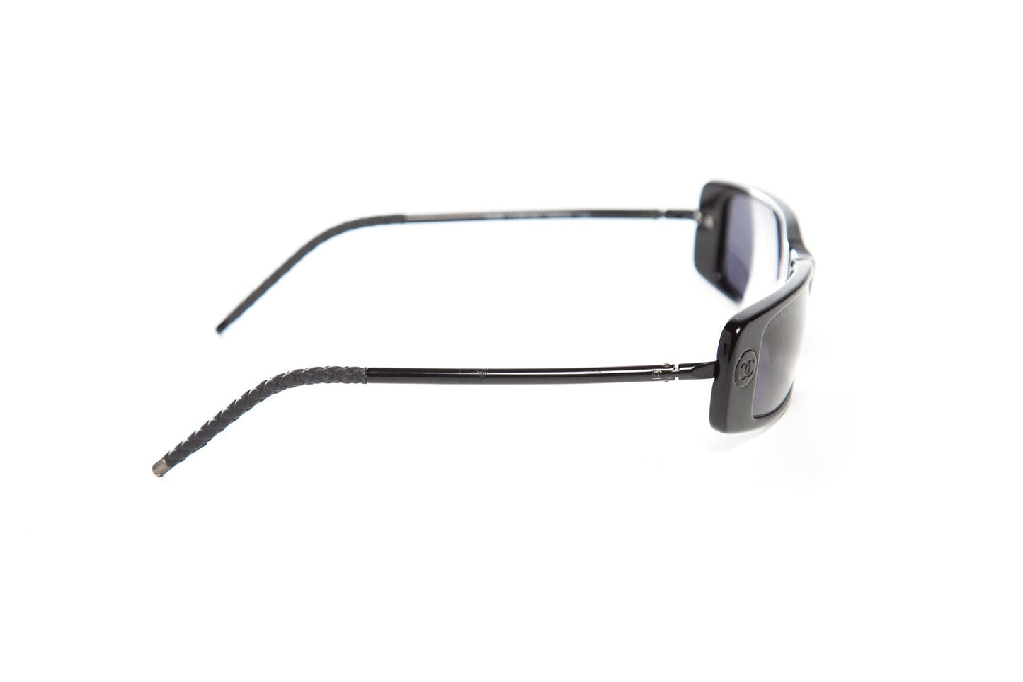 Chanel Black Interlocking CC Logo Square Sunglasses