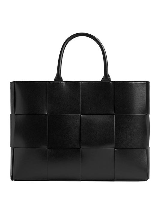 Bottega Veneta Arco Medium Leather Tote Bag Black