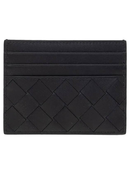 Bottega Veneta Intrecciato Leather Card Wallet Black
