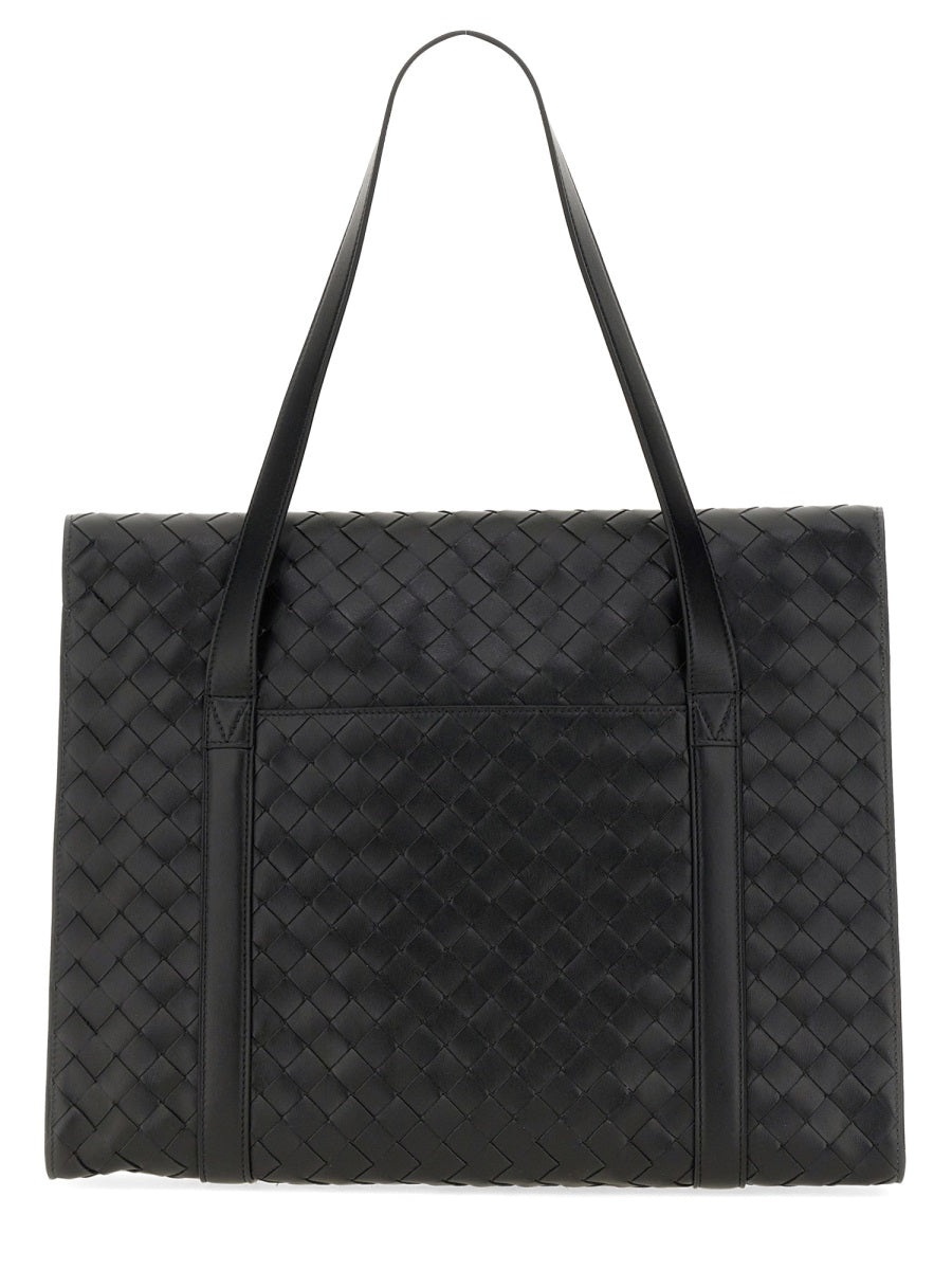 Bottega Veneta Men Woven Pattern Shoulder Bag