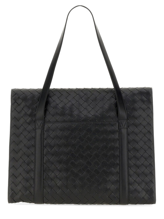 Bottega Veneta Men Woven Pattern Shoulder Bag