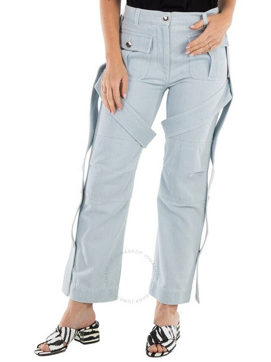 Burberry Burberry Light Indigo Amelia Detachable Strap Detail Cargo Trousers, Brand Size 6 (US Size 4)