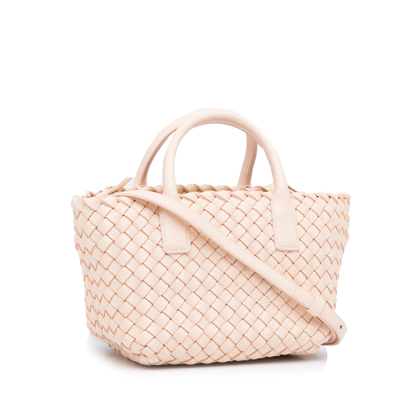 Bottega Veneta Sac Mini Lambskin Intreccio Cabat Tote