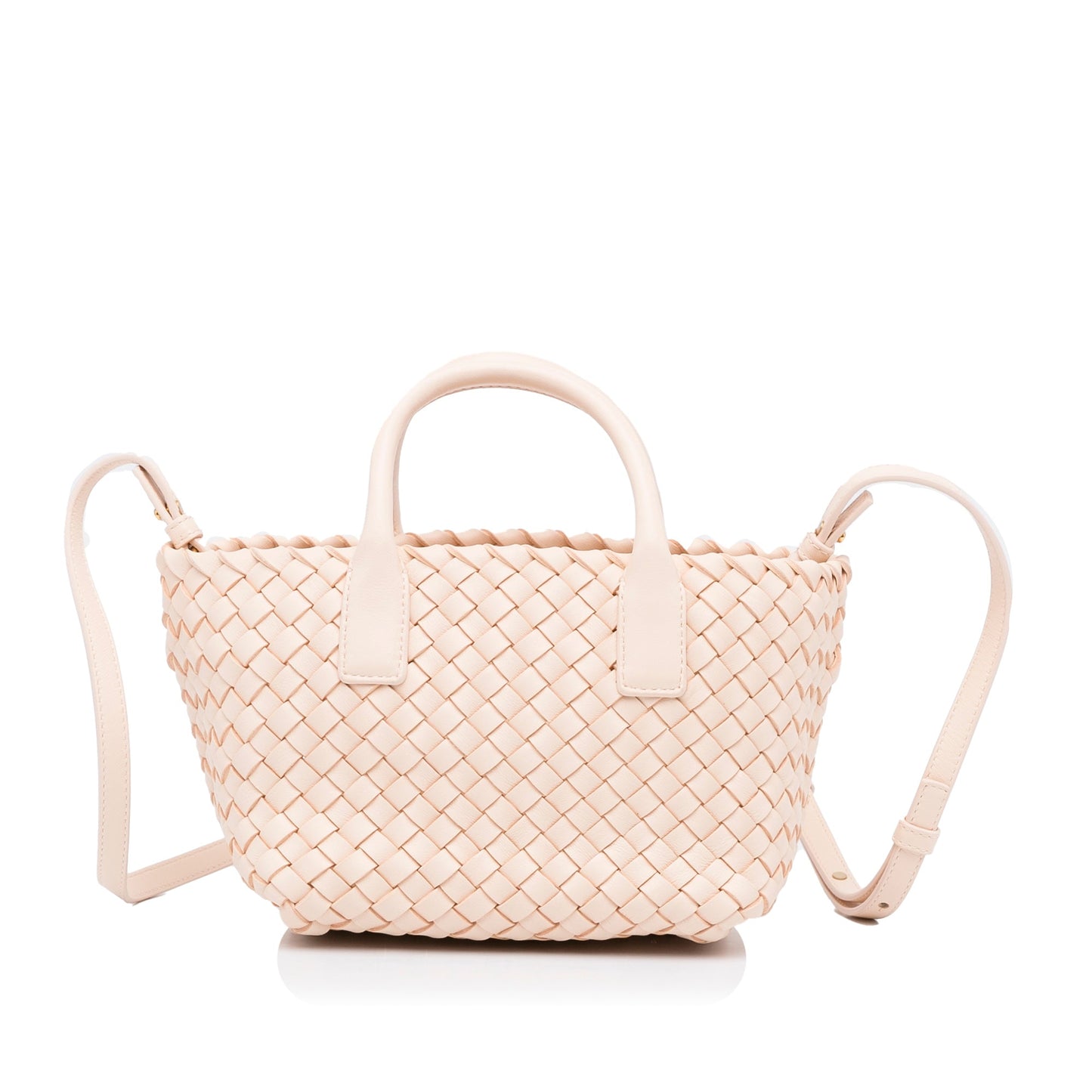 Bottega Veneta Sac Mini Lambskin Intreccio Cabat Tote