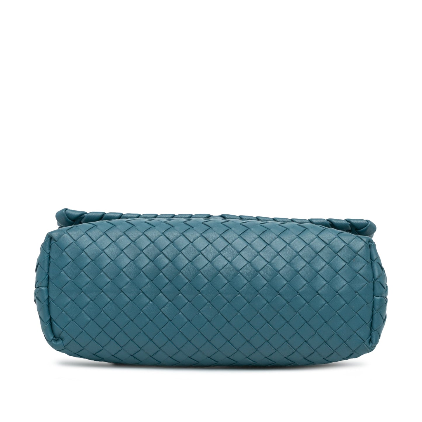 Blue Bottega Veneta Small Nappa Intrecciato Olympia Shoulder Bag