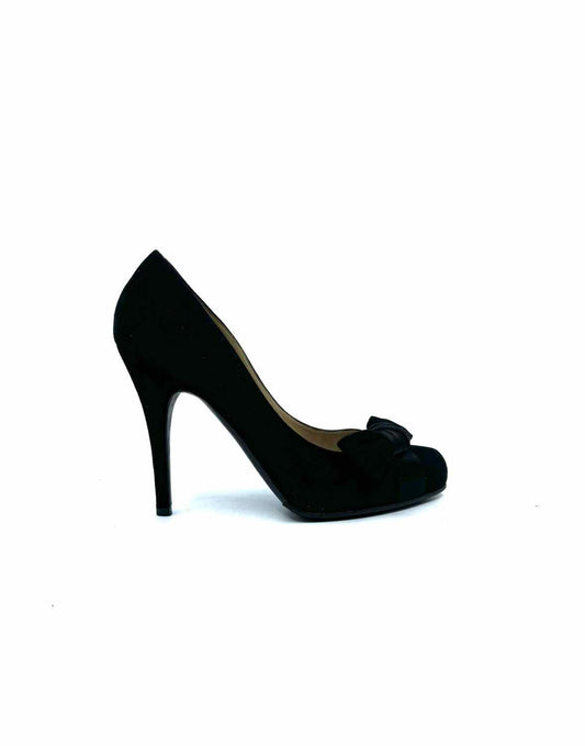 VALENTINO Size 8.5 Black Suede Pumps