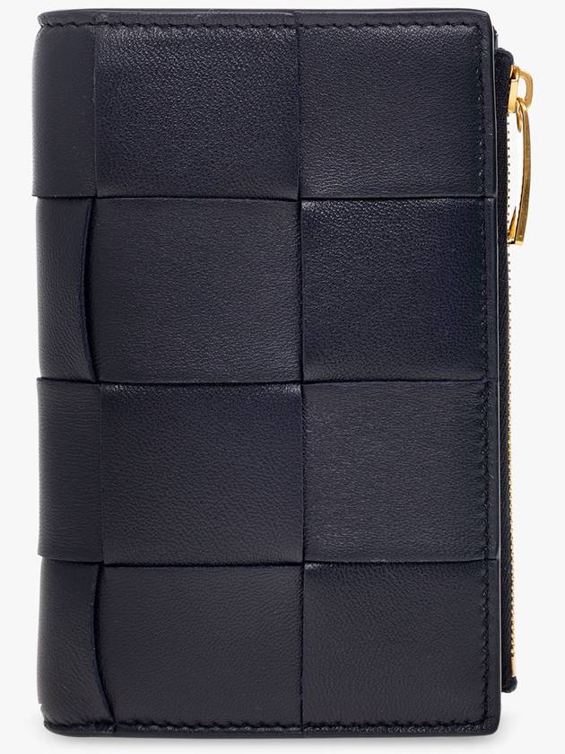 Bottega Veneta Intrecciato Medium Bifold Zipper Medium Wallet Space