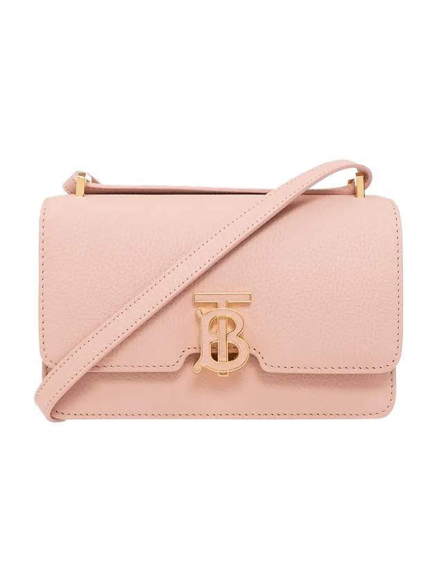 Burberry Logo Plaque Leather Cross Bag Pink