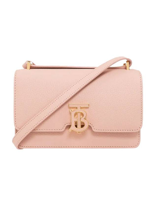Burberry Logo Plaque Leather Cross Bag Pink