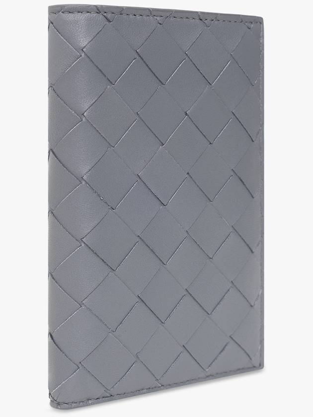 Bottega Veneta Women's Intrecciato Leather Medium Wallet Gray