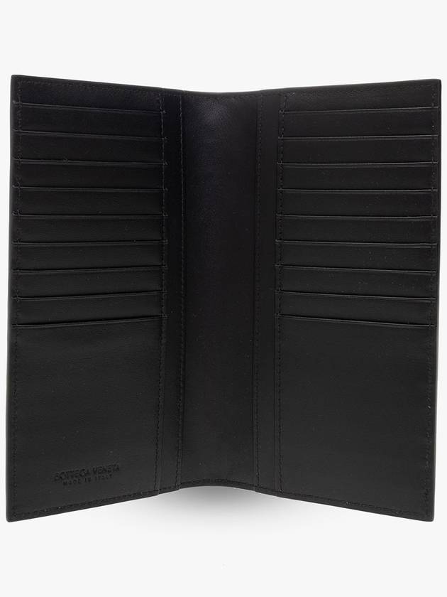 Bottega Veneta Intrecciato Leather Slim Long Wallet Black