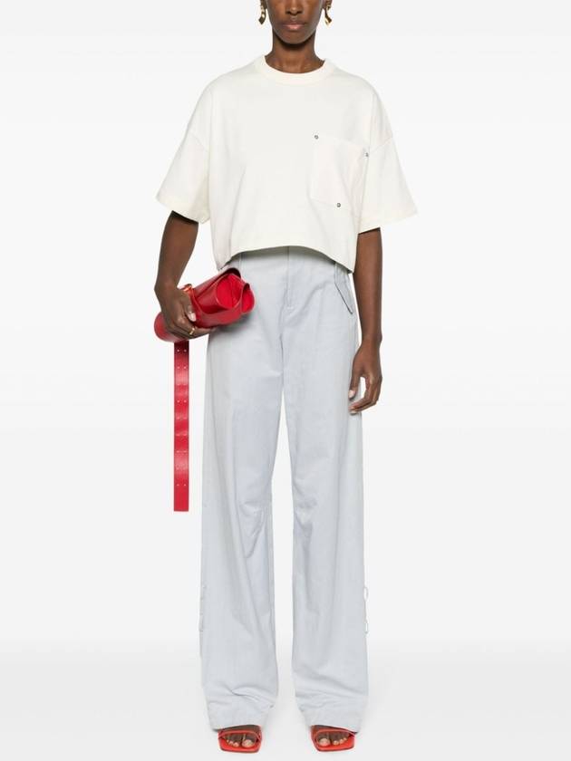 Bottega Veneta Crew Neck Pocket Short Sleeve T-Shirt White