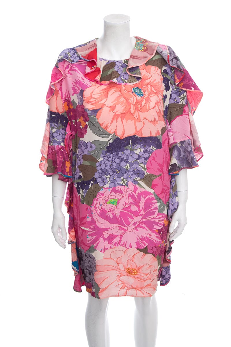 Valentino Multicolor Floral Shift Dress SZ 46