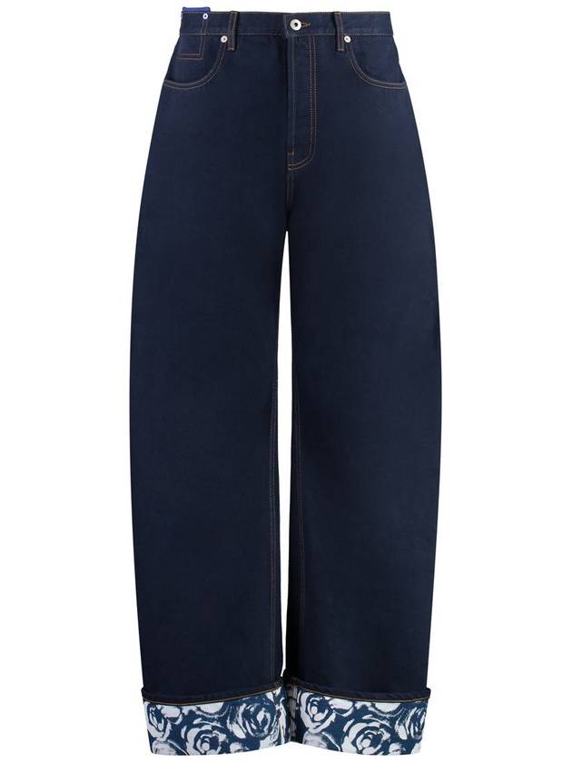 Burberry logo patch wide jeans 8080779