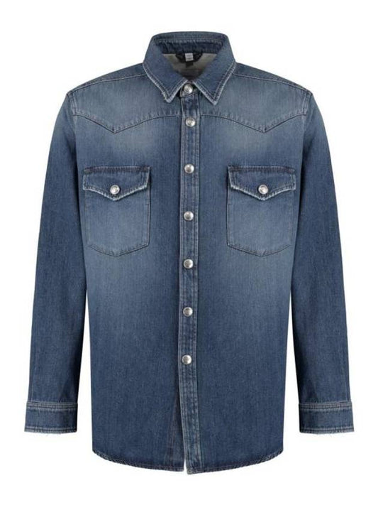 Burberry Long Sleeve Shirt 8071542146514 B6282 DENIM