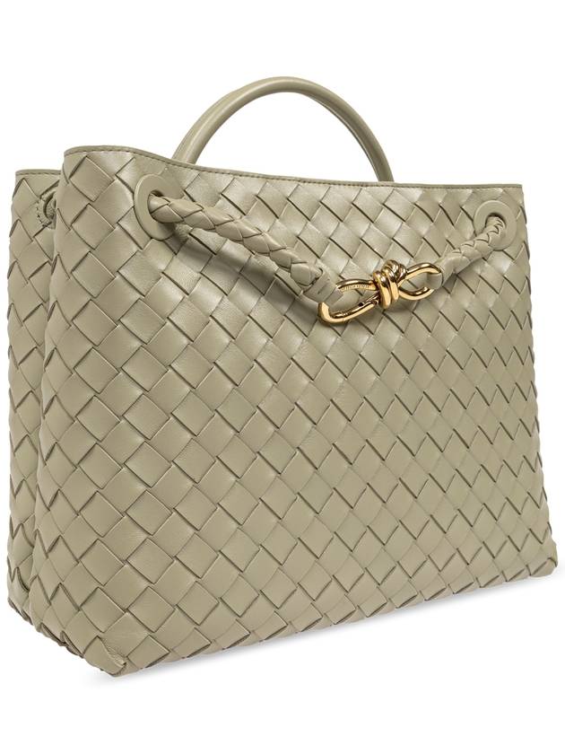 Bottega Veneta Andiamo Medium Tote Bag Travertine