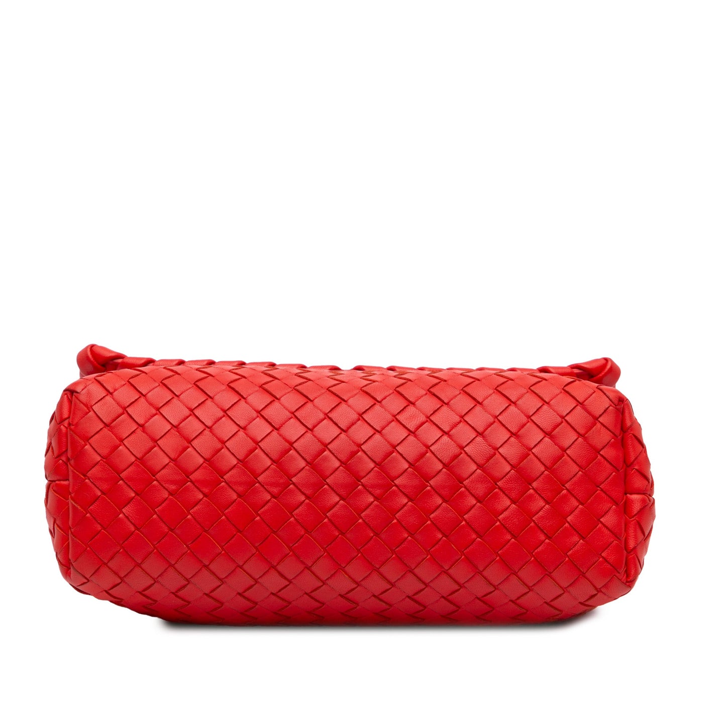 Red Bottega Veneta Small Nappa Intrecciato Olimpia Shoulder Bag